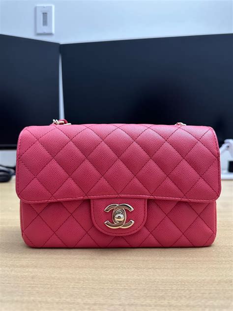chanel dark pink mini 2017